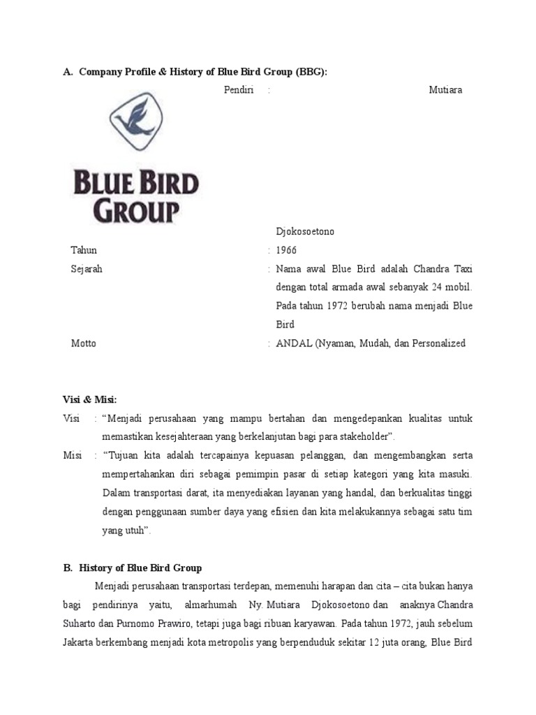 View Blue Bird Group Adalah Images