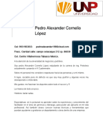 Pedro Cornelio Lopez Carta de Presentacion