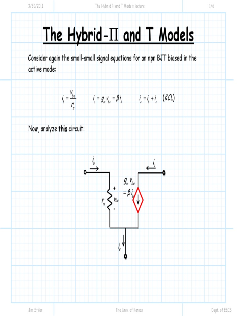 BJT Equivalent Circuit Models | PDF | Bipolar Junction Transistor ...