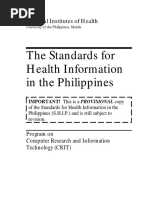 Standards For Health Information in The Philippines 1999