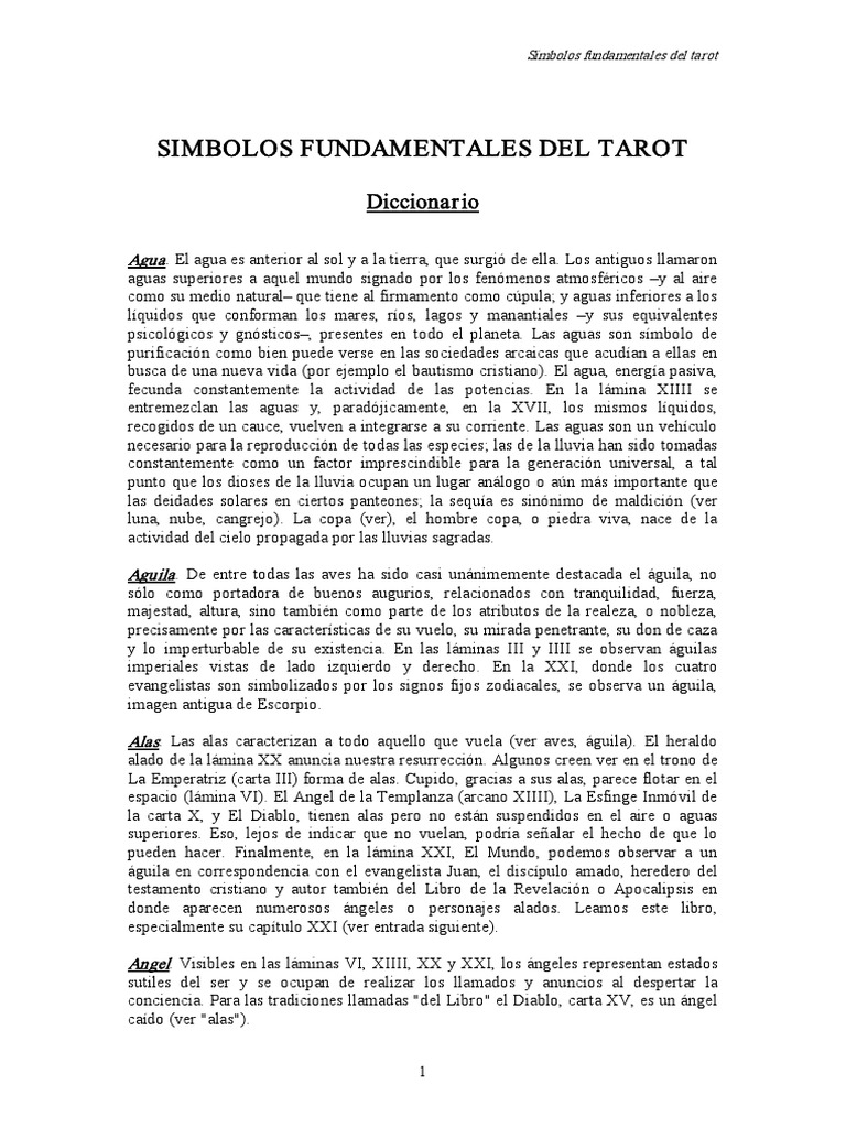 Símbolos Clave en el Tarot | PDF | Tarot | Los símbolos
