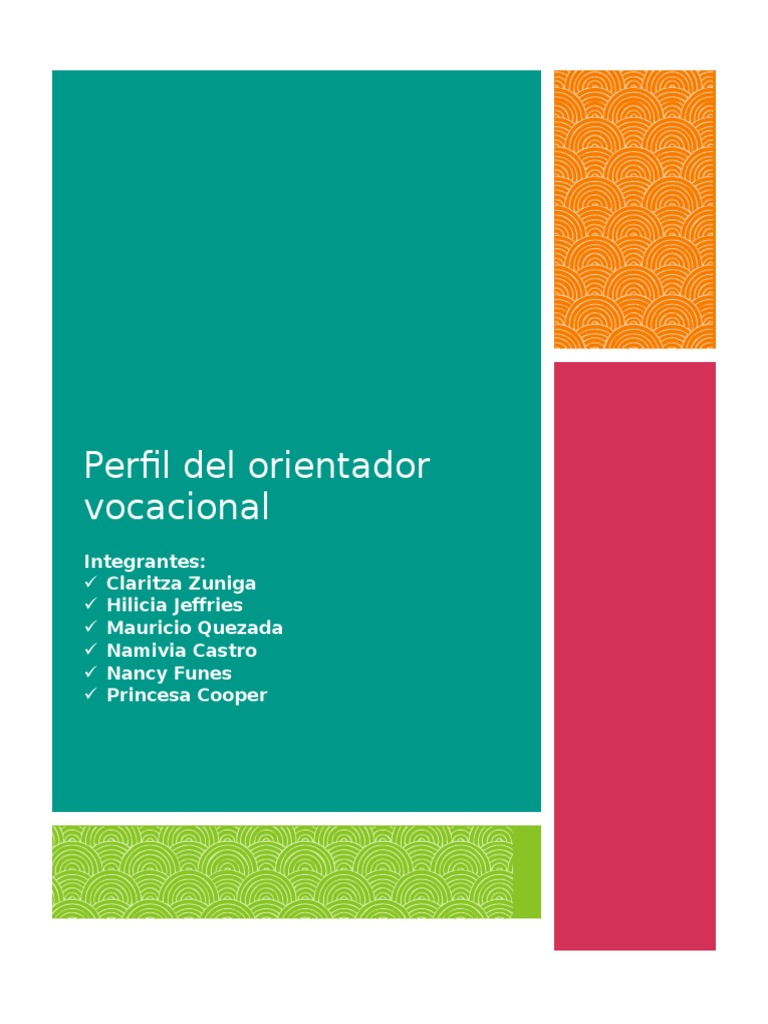 El Perfil Del Orientador Vocacional | PDF | Conocimiento | Toma de ...