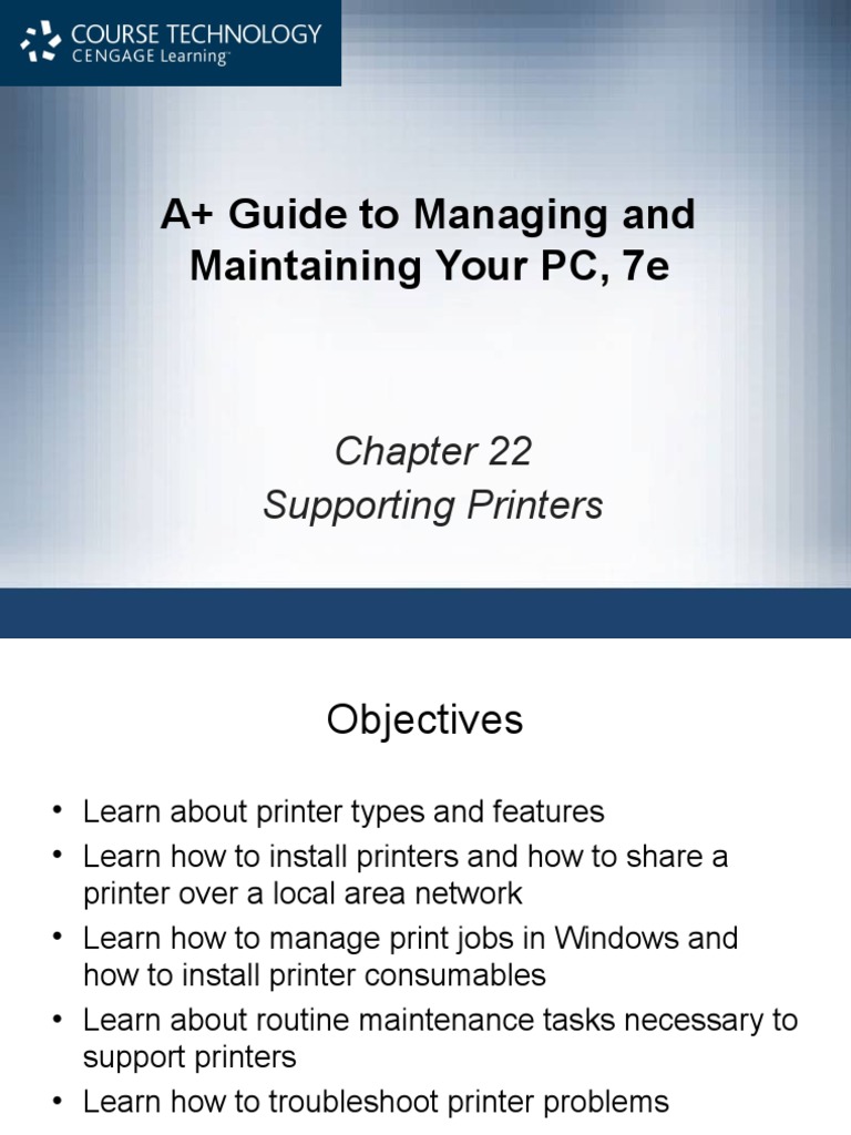 A+ Guide To Managing and Maintaining Your PC, 7e | PDF | Printer ...