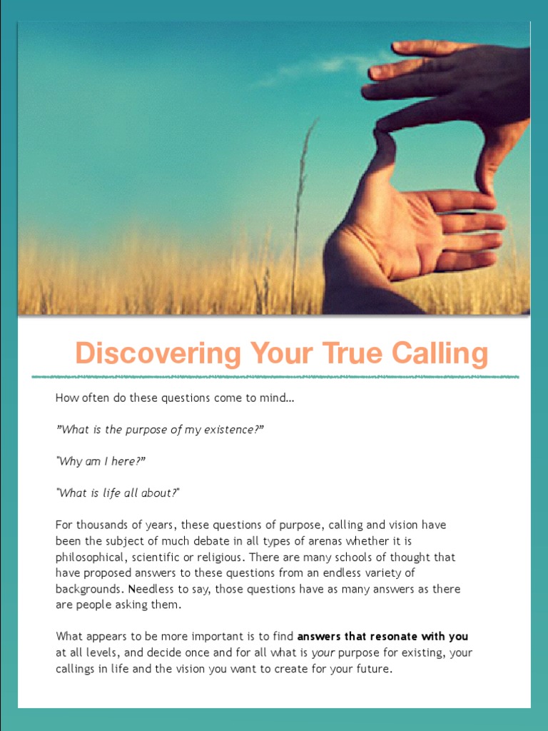 Finding Your Life Purpose and Calling PDF Love Motivation