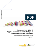 Tipping Near or Over Vertical Edges Underground Mining