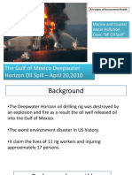 Marine and Coastal Water Pollution Case - The Deepwater Horizon Oil Spill, April -July, 2010, Gulf of Mexico
