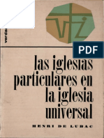 DE LUBAC, H. - Las Iglesias Particulares en La Iglesia Universal. Sígueme, Barcelona, 1974 PDF