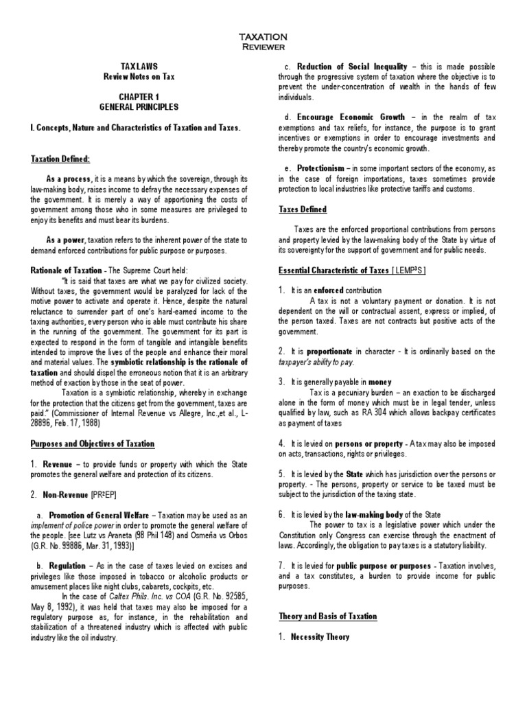 Tax Law | PDF | Excise | Taxation