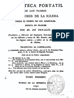 Biblioteca Portatil de Los Padres y Doctores de La Iglesia - Tomo 1 PDF