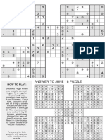 Printable Sudoku High-Five, June 25