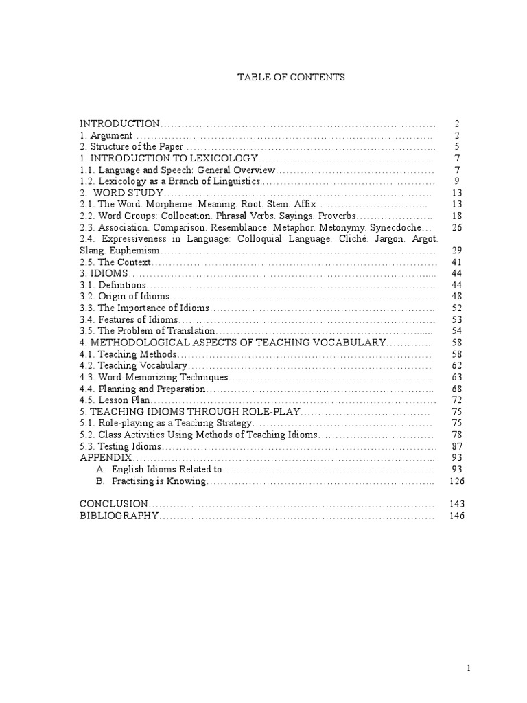 Teaching Idioms Through Role-Play 3 | PDF | Lexicology | Morphology ...