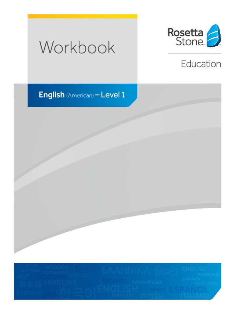 Rosetta Stone Classroom English US-Workbook Level1 | PDF | English