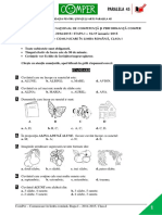 Subiect Si Barem LimbaRomana EtapaI ClasaI 14-15 PDF