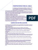 Ejercicios Respiratorios para El Habla