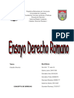 Ensayo Derecho Romano