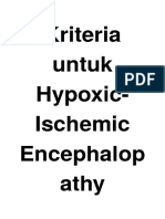 Kriteria Untuk Hypoxic Ischemic Encephalopathy