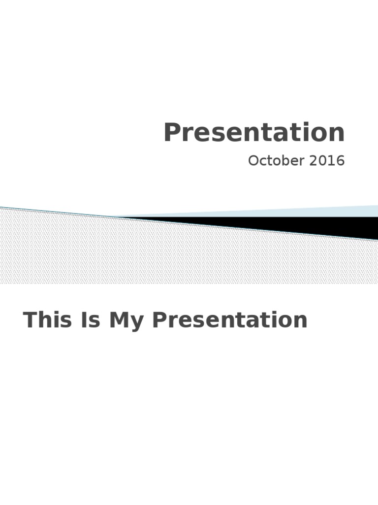 My Presentation Overview | PDF