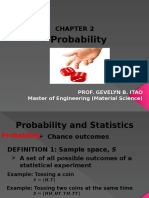 Probability: Prof. Gevelyn B. Itao Master of Engineering (Material Science)