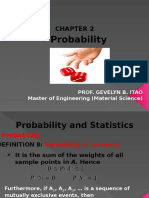 Probability: Prof. Gevelyn B. Itao Master of Engineering (Material Science)