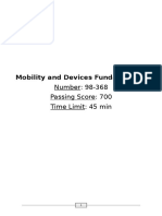 Mobility and Devices Exam