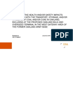 Environmental Analysis of Oakland Coal Shipment