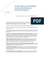 Diez Razones Para Constituir Una Persona Juridica