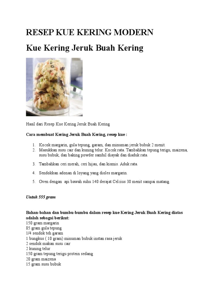 Resep Kue Kering Dari Tepung Terigu - Berbagai Kue