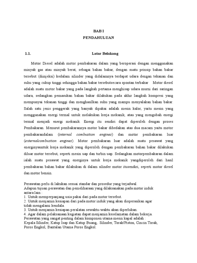 Makalah Perawatan Mesin Diesel