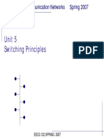 Unit 5 Switching Principles: Introduction To Communication Networks Spring 2007