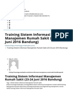 Training Sistem Informasi Manajemen Rumah Sakit (Run - 23-24 Juni 2016 Bandung) - BMD Street Consulting - Training & Konsultan Rumah Sakit