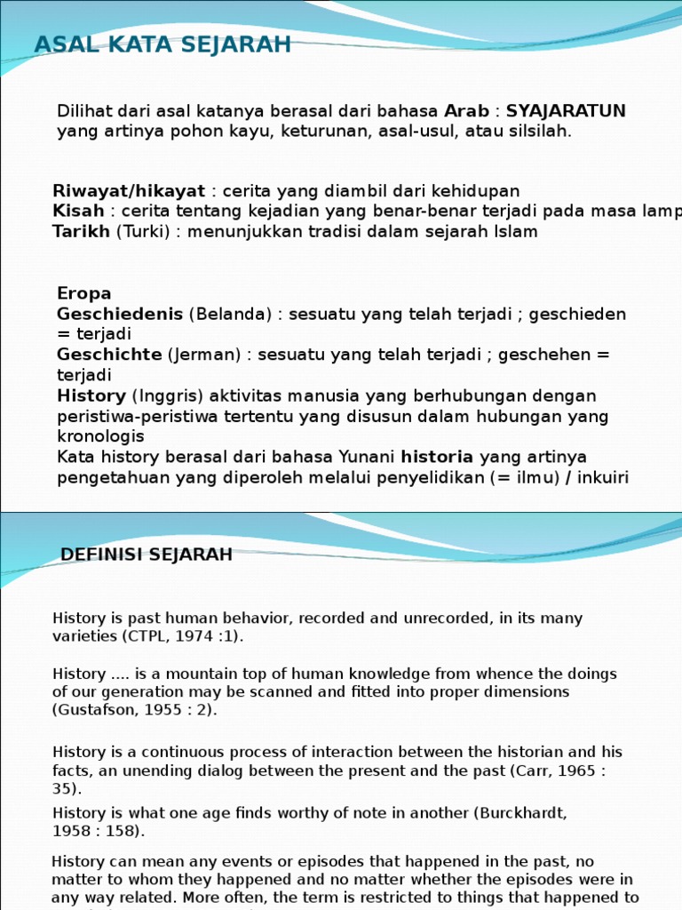 Dasar Dasar Ilmu Sejarah Ppt Download