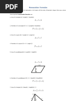 Mensuration Formulas