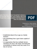 Computerizing Citizen Transport Service (CTS)