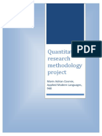 Quantitative Research Methodology Project Interpretation Marin Adrian Cosmin LMA