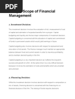 4 Major Scope of Financial Management