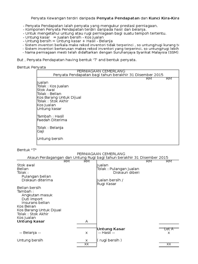 Account Mini Note For Form4 Final Exam Pdf