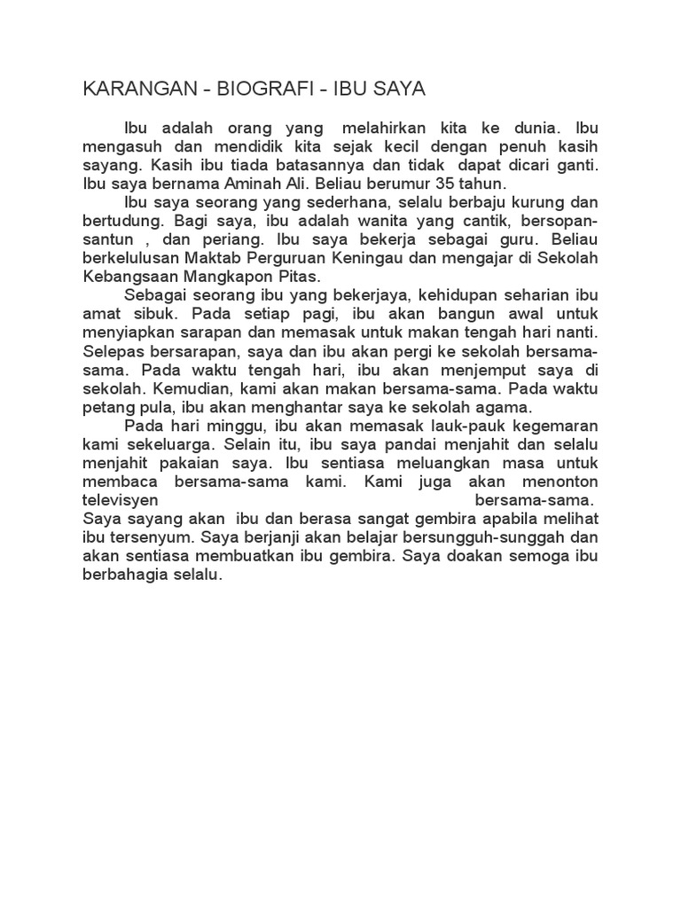 Karangan Ibu Saya