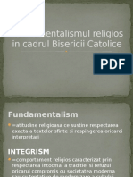 Fundamentalismul Religios in Cadrul Bisericii Catolice