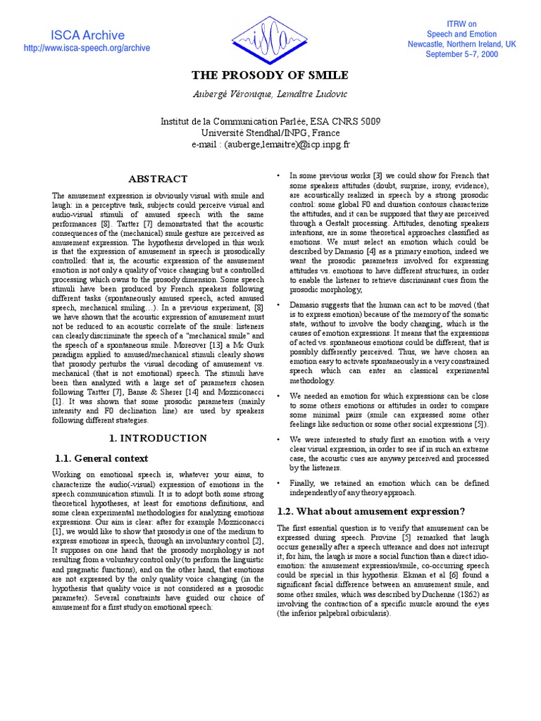 The Prosody of Smile | PDF | Perception | Attitude (Psychology)