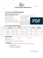 Ration Card Modifications (EPDS INTEGRATION) Application Form