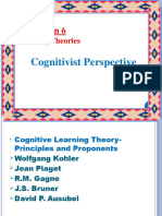 Cognitivist Learning Theory