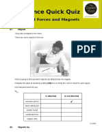 Quick Quiz - Y3 - Forces and Magnets