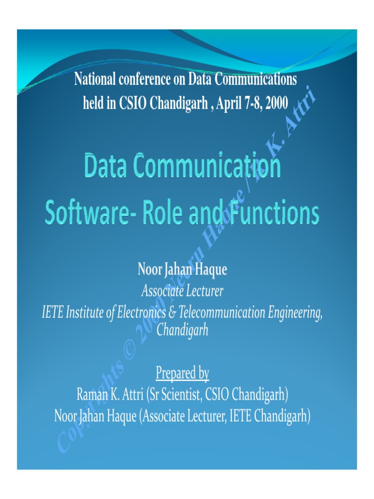 Presentation: Data Communication Software - Role and Functions | PDF ...