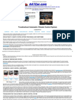 Troubleshoot Automatic Climate Control System