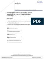 Reviewing the Case for Geography and the Knowledge Turn in the English National Curriculum