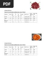 Ficha Técnica Hortaliças