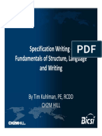 Specification Writing