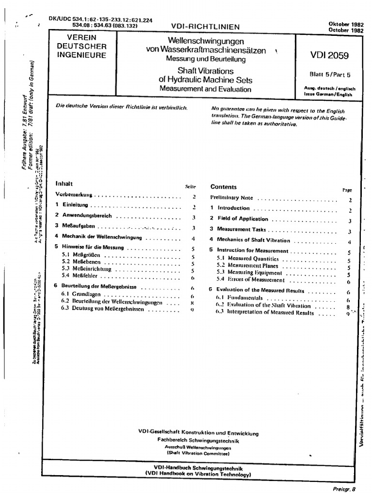 VDI 2059 Part 5 | PDF