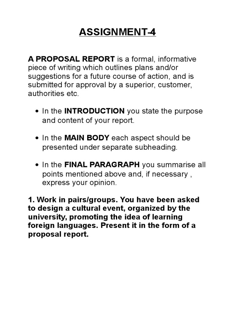 Proposal Report for Cultural Event | PDF