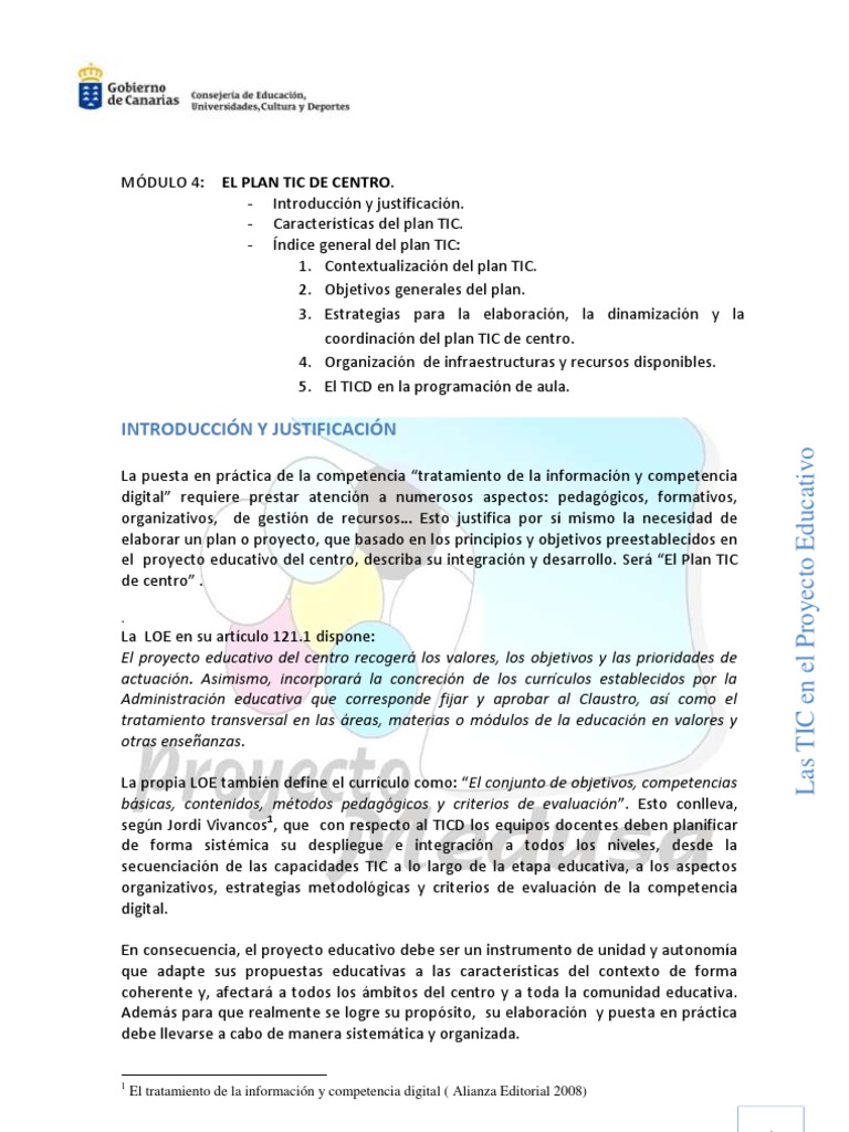 El Plan TIC de Un Centro Educativo | PDF | Tecnología de información y ...